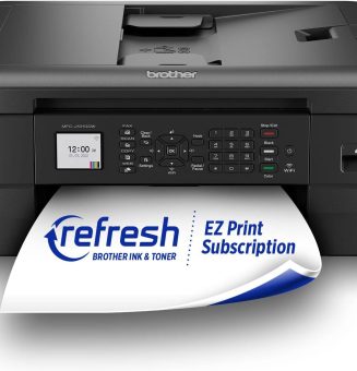 Brother MFC-J1010DW Wireless Color Inkjet All-in-One Printer, Duplex Printing, Mobile & Cloud Print, Compact Design, 1.8" Color Display, Works with Alexa
