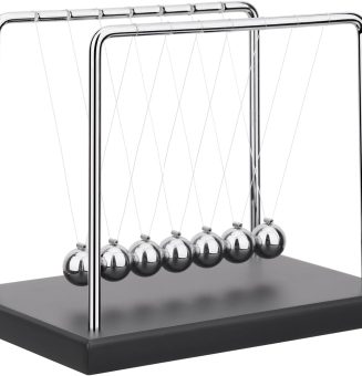 QLKUNLA Newtons Cradle Balance Balls Science Physics Gadget Desktop Decoration Kinetic Motion Toy for Home and Office(7 Beads) (7 Beads)